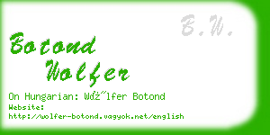 botond wolfer business card